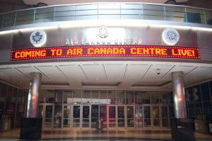 Front entrance signage at Air Canada Centre