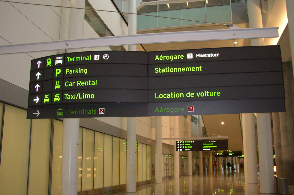 Airport, Terminal, Parking Signage