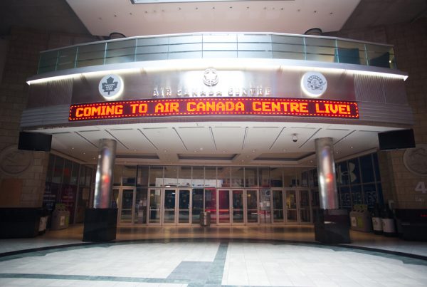 Front entrance signage at Air Canada Centre