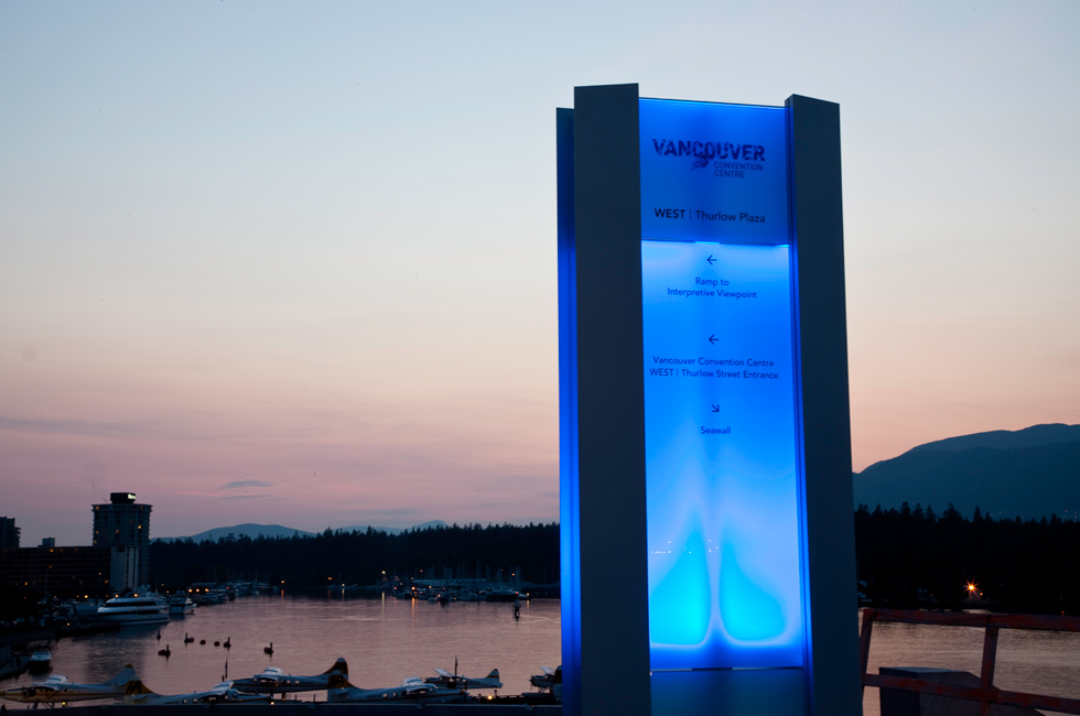 Outside signage of Vancouver Convention Centre